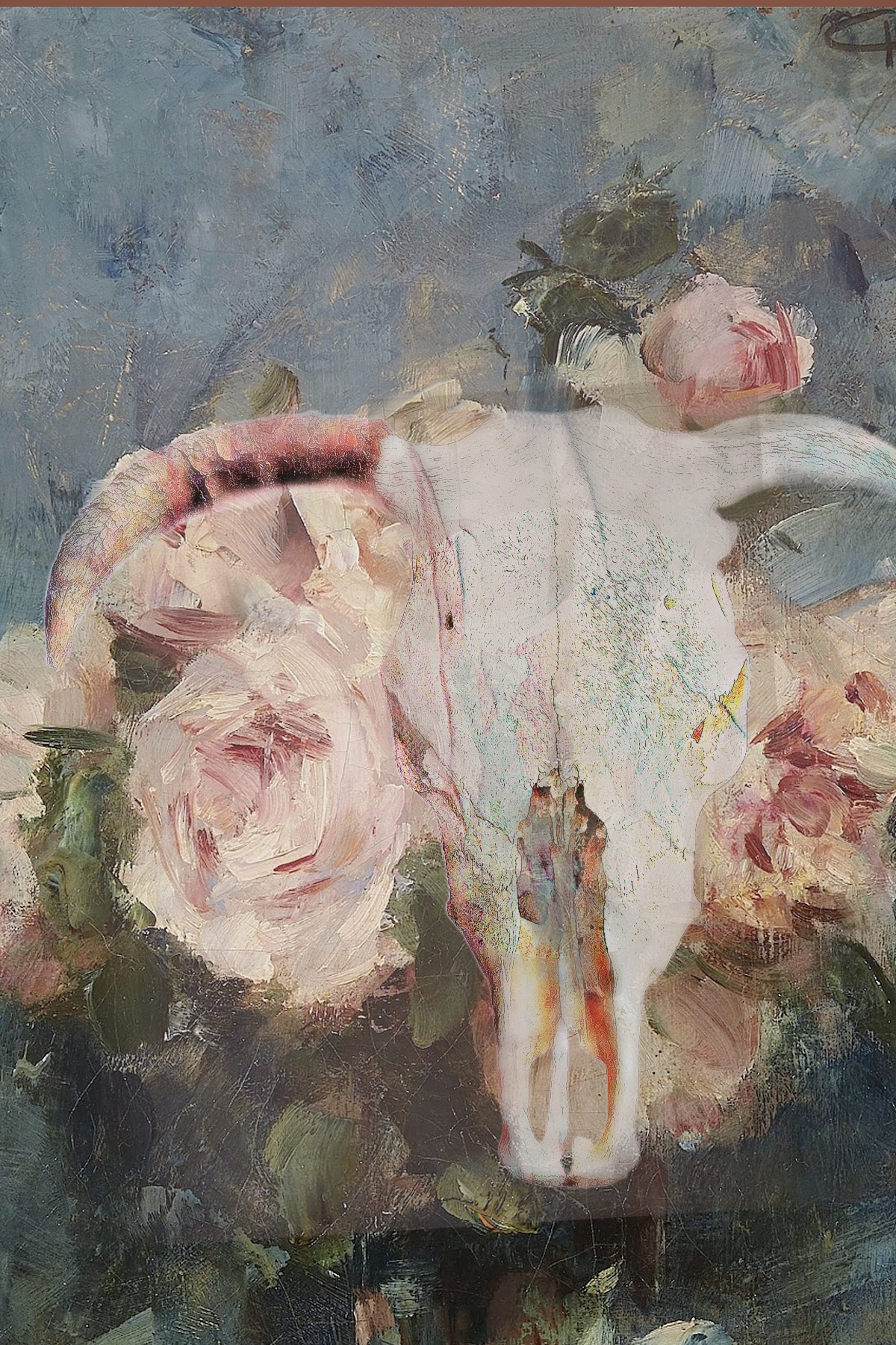 Skull in Roses